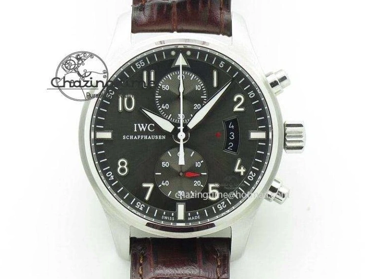 MIROTIME 0404 Comfortable Pilot Chrono IW388003 Real Ceramic ZF 1:1 Best Edition On Black Nylon Strap A 7322